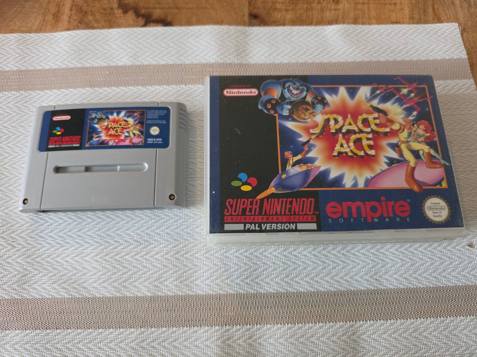 Space Ace Super Nintendo (SNES) met doos, Avontuur en Actie, Gebruikt, 1 speler, Ophalen of Verzenden