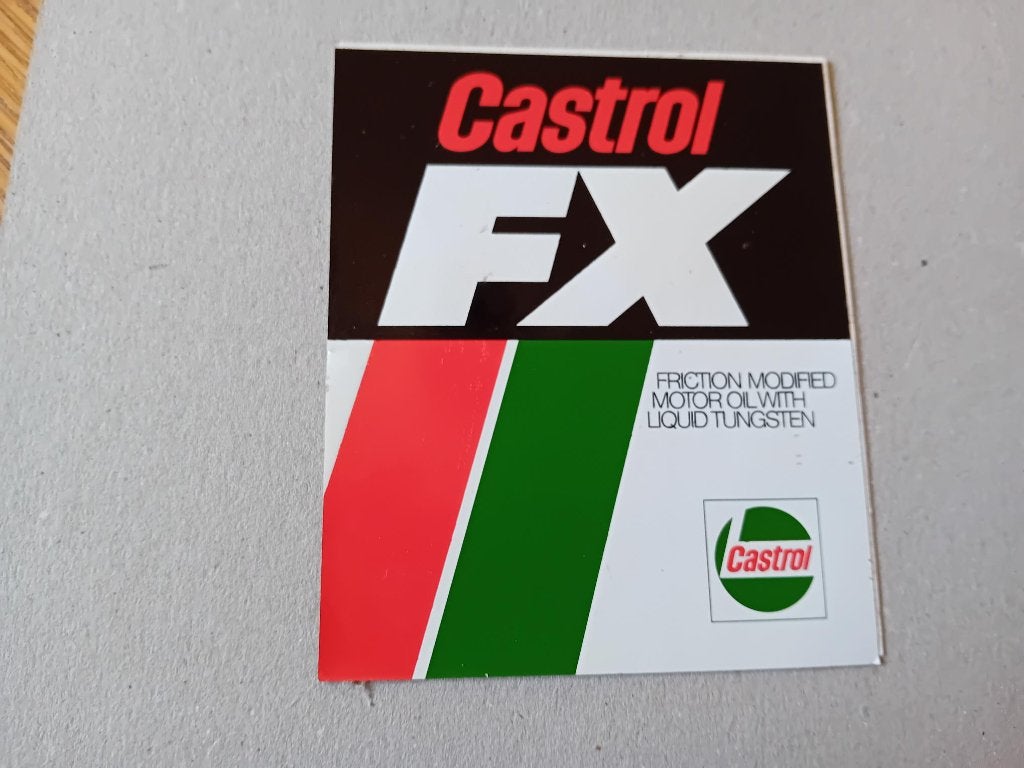 Castrol FX sticker motor oil 10x8,5cm, Ophalen of Verzenden, Zo goed als nieuw, Bedrijf of Vereniging