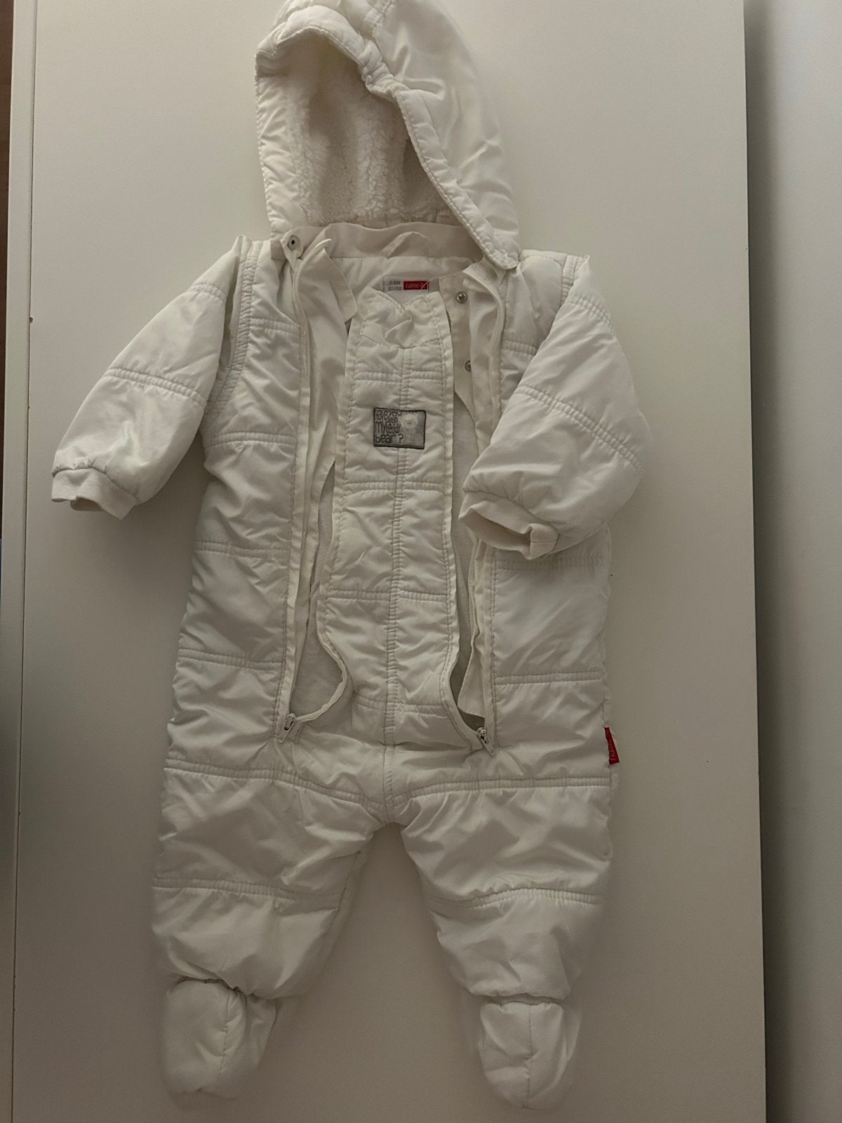 Wit baby winterpak / skipak - Name It (maat 62/68), Ophalen, Zo goed als nieuw, Jongetje of Meisje