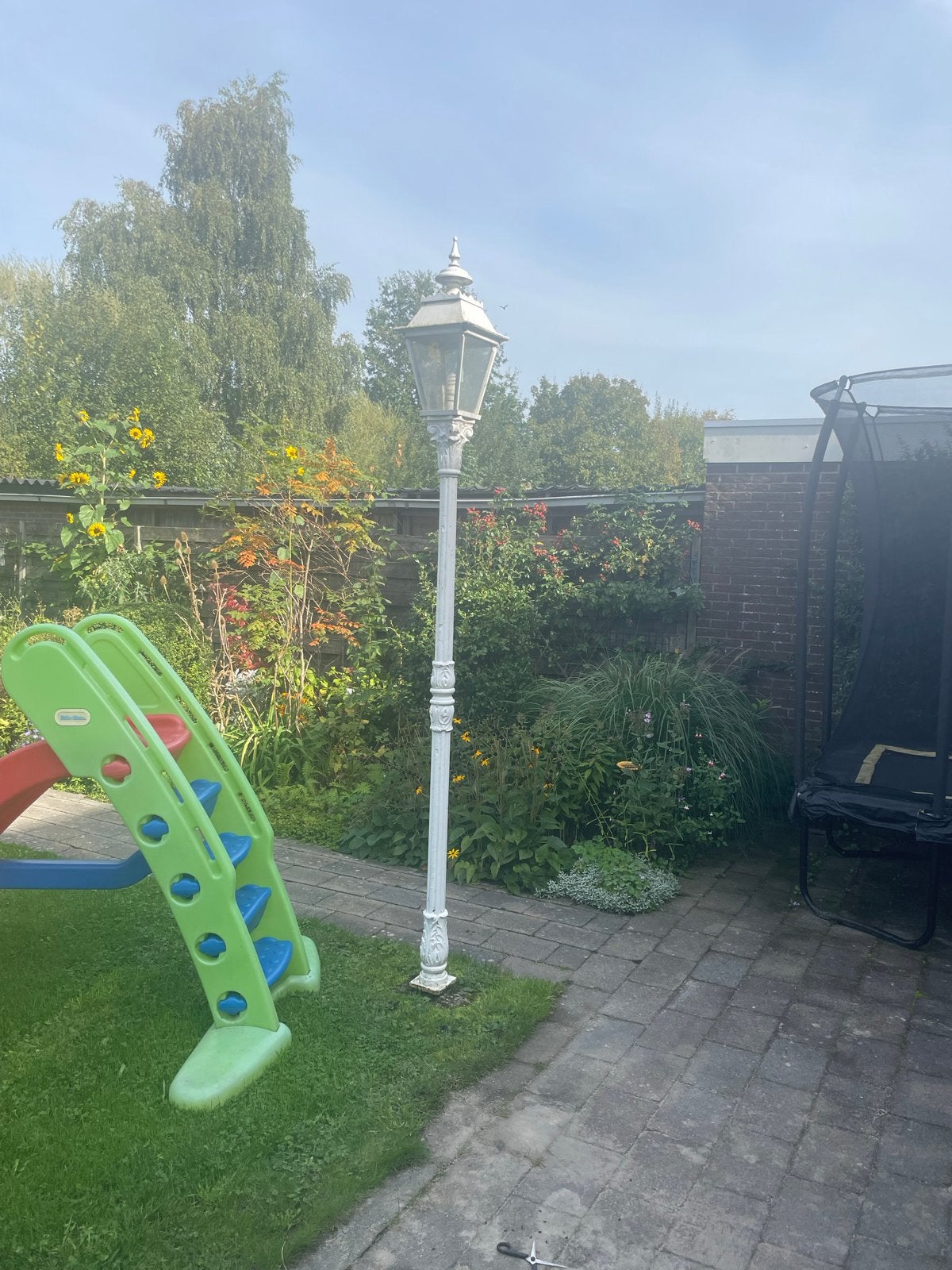 Klassieke buitenlantaarn - moet schoongemaakt worden, Tuin en Terras, Ophalen, Gebruikt, Staande lamp, Netvoeding