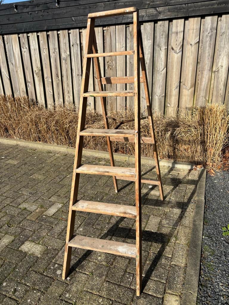 Oude schilders trap als decoratie, Ophalen, Gebruikt, Trap, 2 tot 4 meter