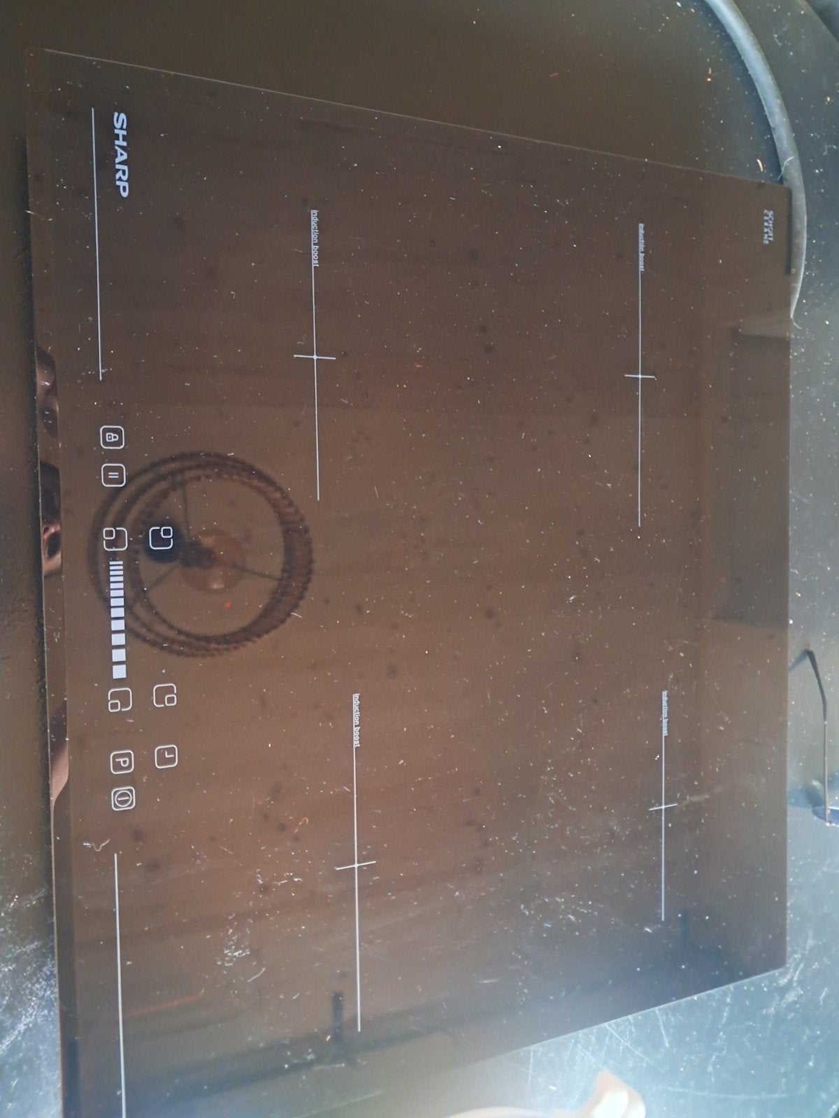 Sharp Inductiekookplaat 60x50 cm - Zo goed als nieuw, Ophalen, 4 kookzones, Zo goed als nieuw, Inductie
