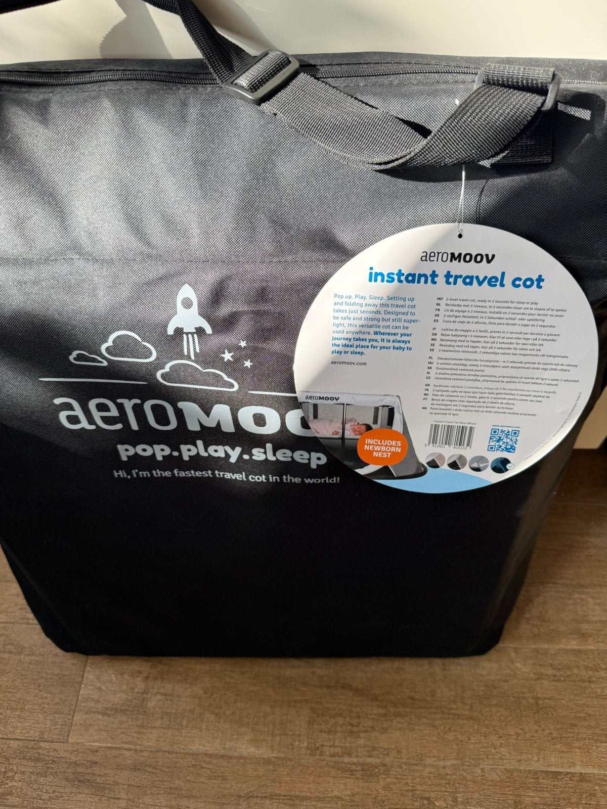 Aeromoov blauw, Ophalen, Zo goed als nieuw, Reisbedje