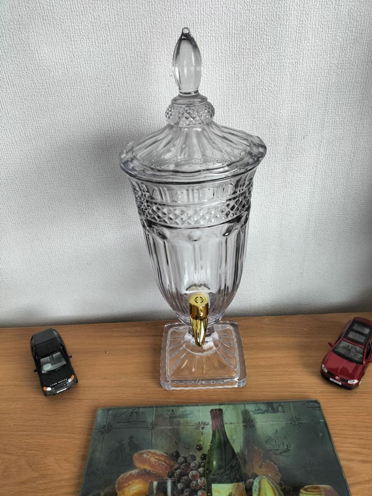 Glazen drankdispenser met tapkraan, Ophalen of Verzenden, Zo goed als nieuw, Overige merken, Glas