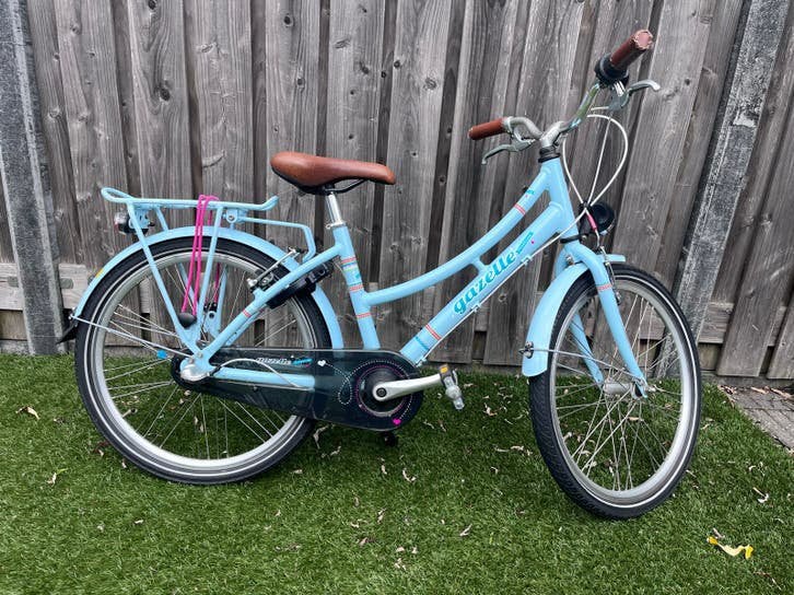 Gazelle Meisjesfiets - Lichtblauw - 22 inch, Ophalen, Gebruikt, Versnellingen, Minder dan 47 cm