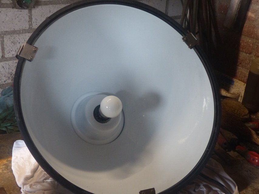 Athentieke lamp van Philips, zwart +- 52 cm. breed., Huis en Inrichting, Lampen | Hanglampen, Ophalen, Gebruikt, Glas