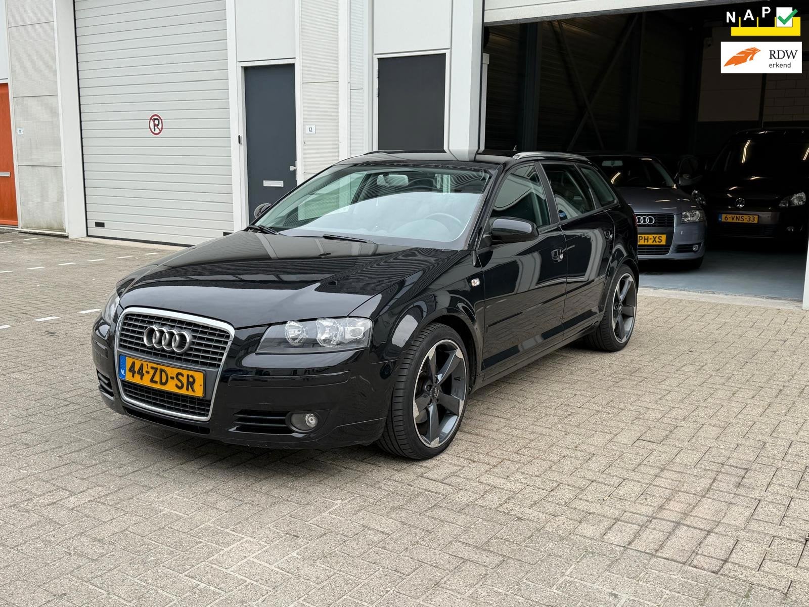Audi A3 Sportback 2.0 TFSI Ambition 2008 APK - Motorschade, Auto's, Gebruikt, Zwart, 4 cilinders, 1984 cc