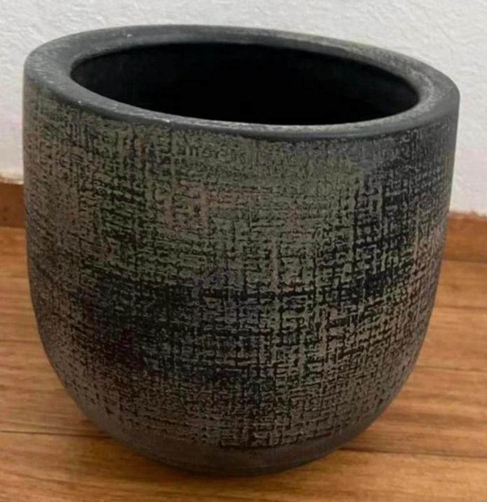 Mica Handmate bloempot, Gebruikt, Rond, Ophalen of Verzenden, Aardewerk