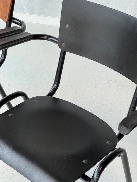 Retro eetkamerstoelen nieuw schoolstoelen armstoel prijs ps, Bruin, ., Nieuw, Ophalen of Verzenden