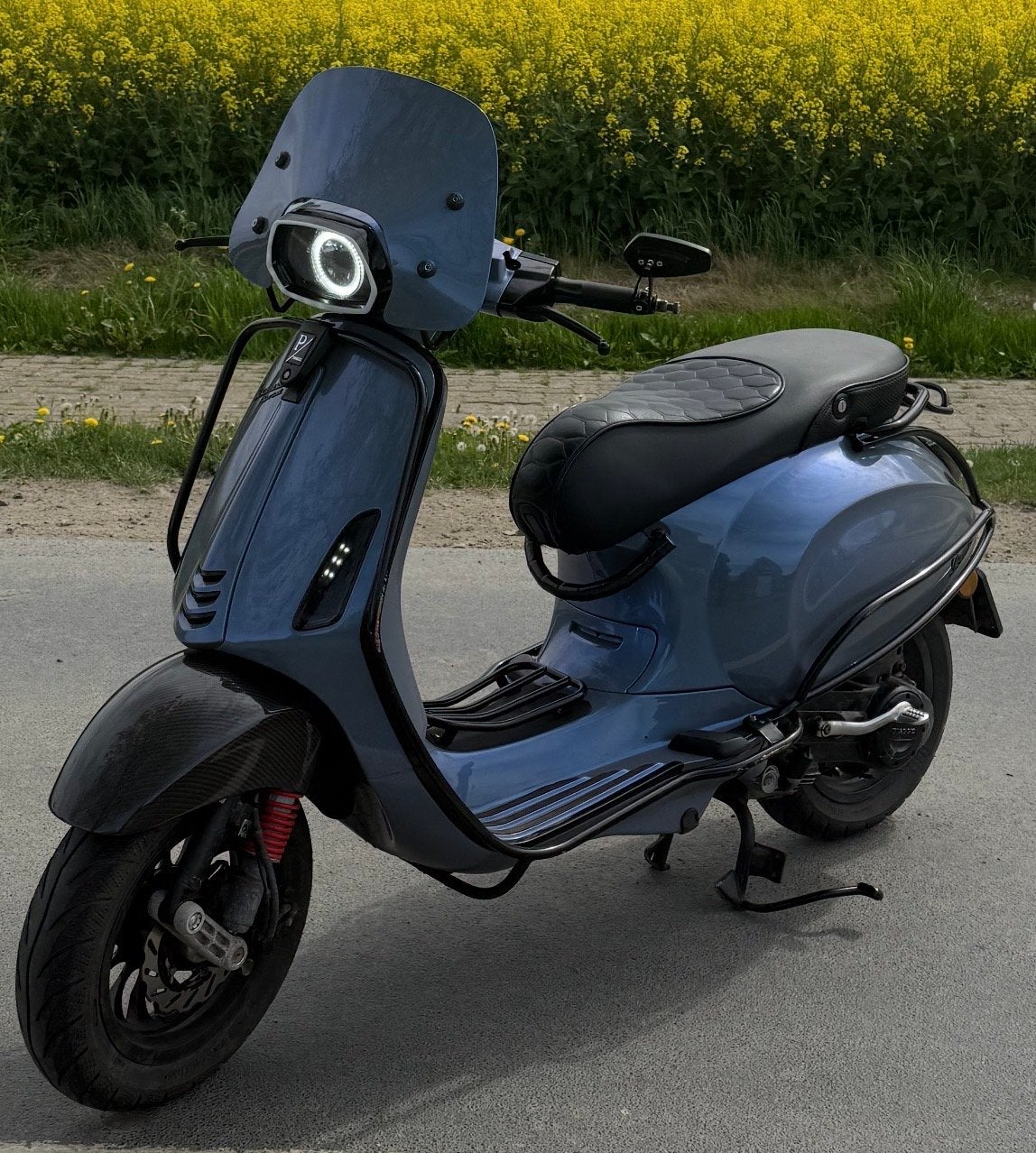 Vespa Sprint Custom Blauw, Fietsen en Brommers, Scooters | Vespa, Ophalen, Gebruikt, Overige modellen, Maximaal 45 km/u