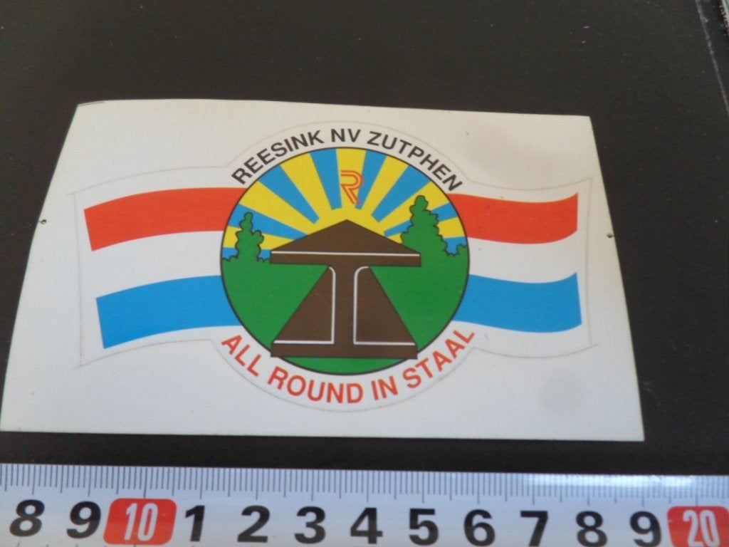 sticker REESINK NV Zutphen All round in staal *, Ophalen of Verzenden, Zo goed als nieuw