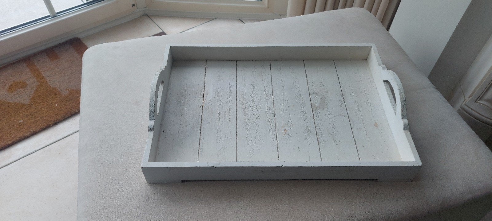 Landelijke dienblad, Huis en Inrichting, Woonaccessoires | Dienbladen, Ophalen of Verzenden, Gebruikt, Rechthoekig, Hout