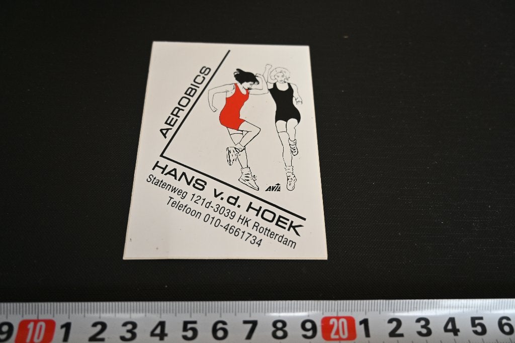 sticker Rotterdam Hans v.d. Hoek AEROBICS  KM837, Verzamelen, Stickers, Ophalen, Zo goed als nieuw