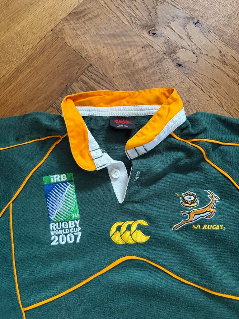 Zuid-Afrikaans Rugby Shirt - Wereldkampioen 2007, Maat 48/50 (M), Ophalen of Verzenden, Gedragen, Groen