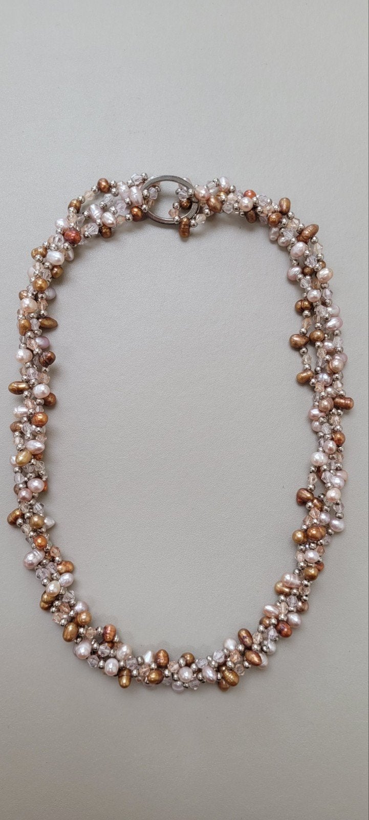 ketting  zoetwaterparels, Overige materialen, Overige kleuren, Ophalen of Verzenden, Zo goed als nieuw