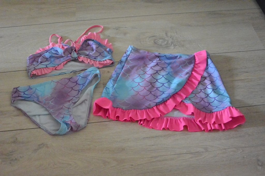 Shein zeemeermin bikini met rokje - maat 110, Kleding | Dames, Badmode en Zwemkleding, Meerkleurig, Ophalen of Verzenden, Zo goed als nieuw