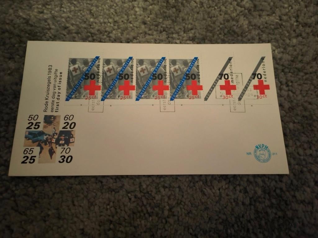 FDC Rode Kruis n.v.p.h nr.211, Postzegels en Munten, Postzegels | Eerstedagenveloppen, Ophalen of Verzenden, Onbeschreven, Nederland