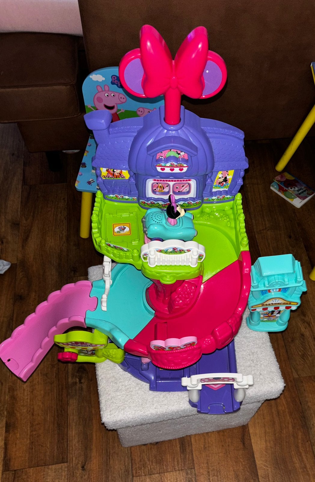 Minnie Mouse vtech racebaan, Kinderen en Baby's, Speelgoed | Vtech, Ophalen, Zo goed als nieuw
