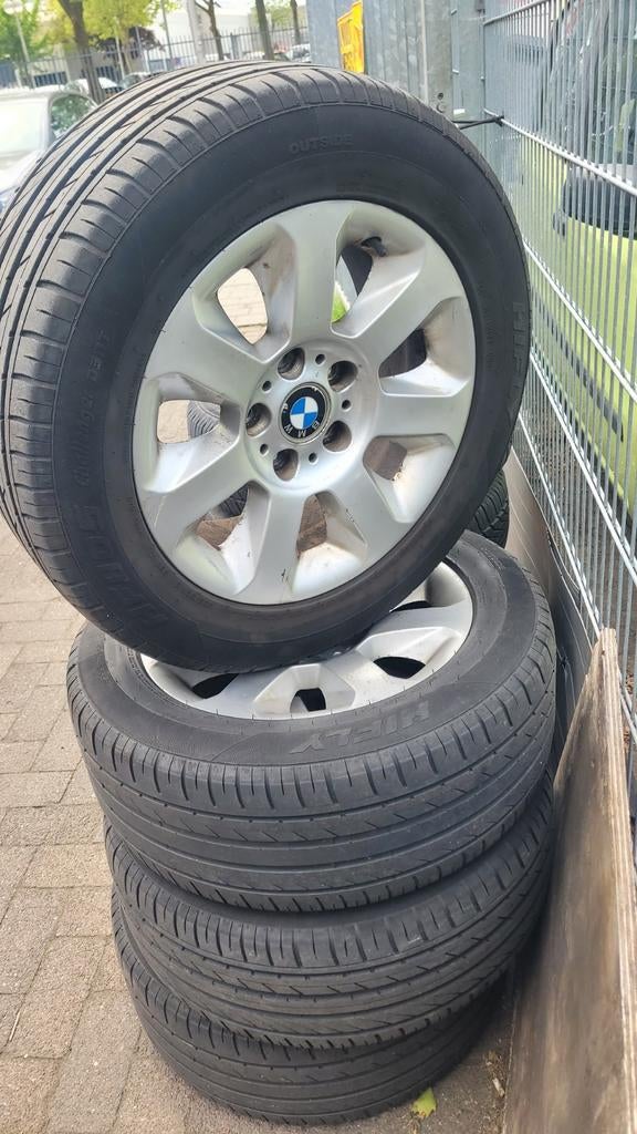BMW velgen met zomerbanden 225/55R16, Auto-onderdelen, Banden en Velgen, Gebruikt, 16 inch, Banden en Velgen, Ophalen of Verzenden