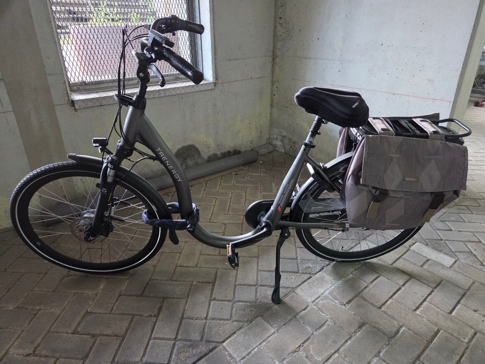 Trenergy Madeira Stone Grey Dames E-bike, Lage Instap, Gebruikt, Minder dan 47 cm, 50 km per accu of meer, Ophalen