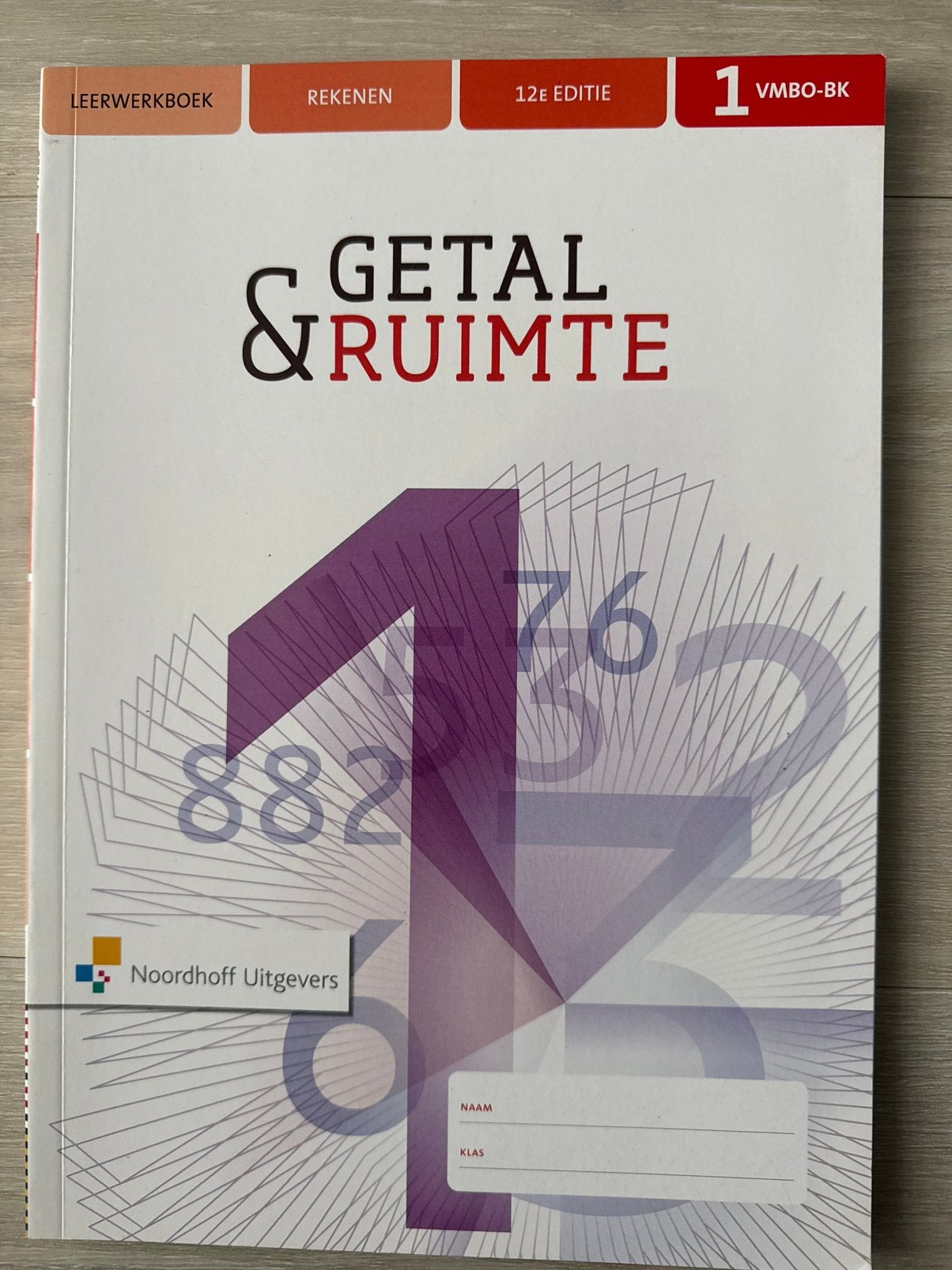 leerwerkboek deel 1/2 getal & ruimte, wiskunde 2 vmbo bk, Ophalen of Verzenden