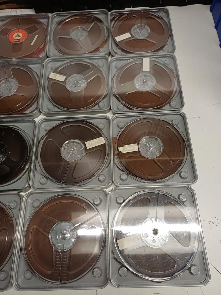 18x Bandrecorder Spoelen 15cm in Opbergboxen, Audio, Tv en Foto, Bandrecorders, Ophalen of Verzenden, Onderdeel, Met banden