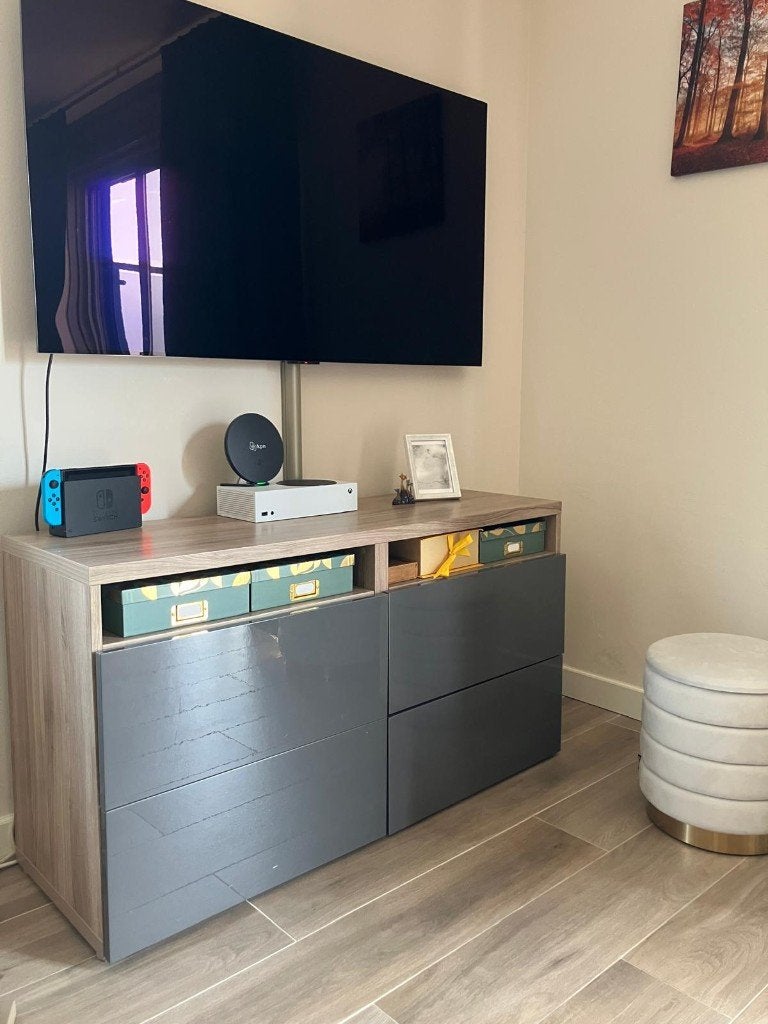 IKEA Besta tv meubel, veel opbergruimte, in top conditie!, Huis en Inrichting, Kasten | Televisiemeubels, Ophalen, Overige materialen