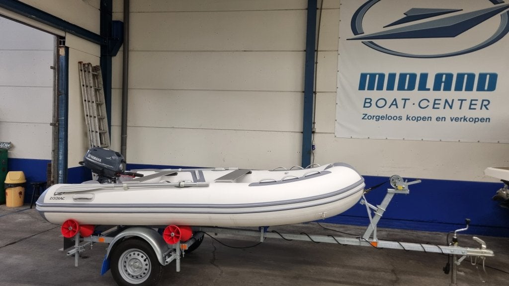 Zodiac Cadet 350ALU met Yamaha F6 en trailer (zéér compleet), Gebruikt, 4 m, 6 pk, 2 m