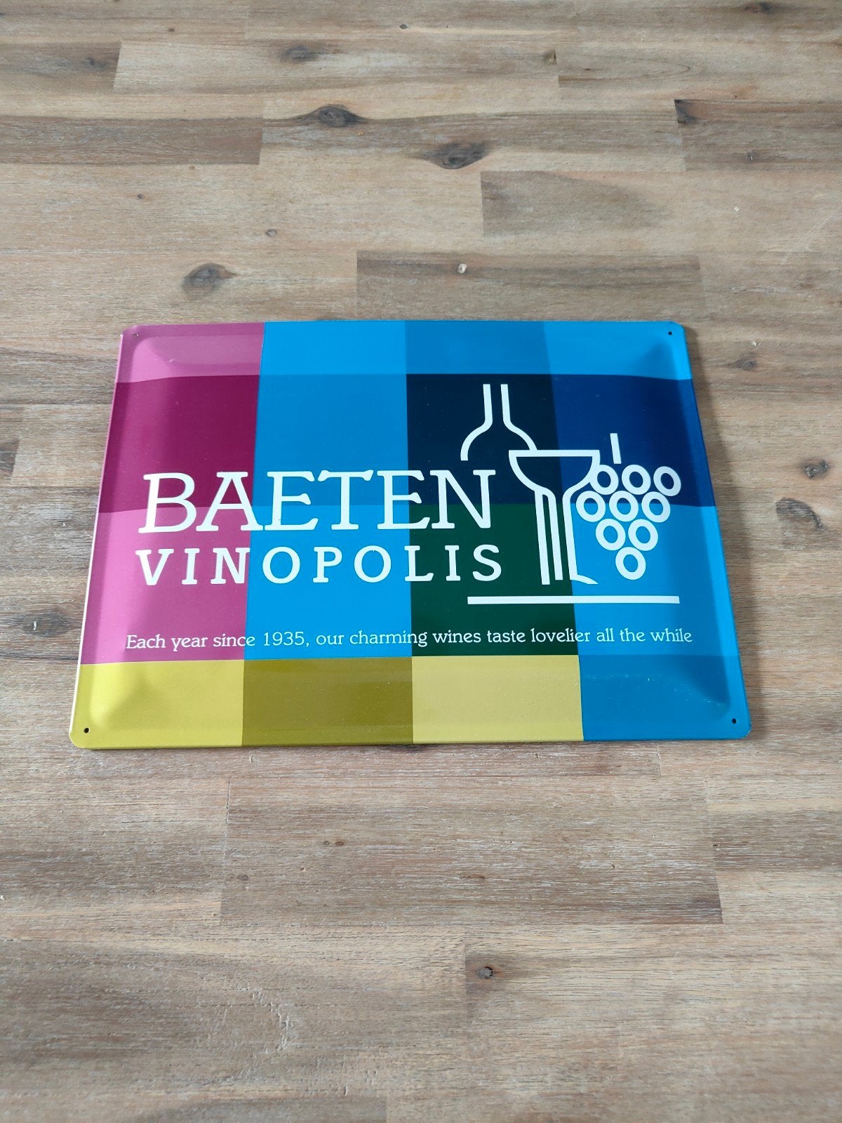 Baeten Vinopolis Reclamebord - Vintage Stijl, Ophalen of Verzenden
