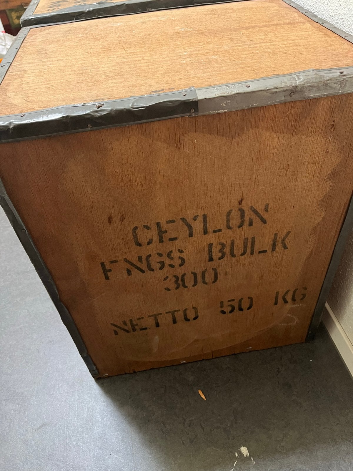 Authentieke Vintage Theekist uit Ceylon (1976), Antiek en Kunst, Ophalen