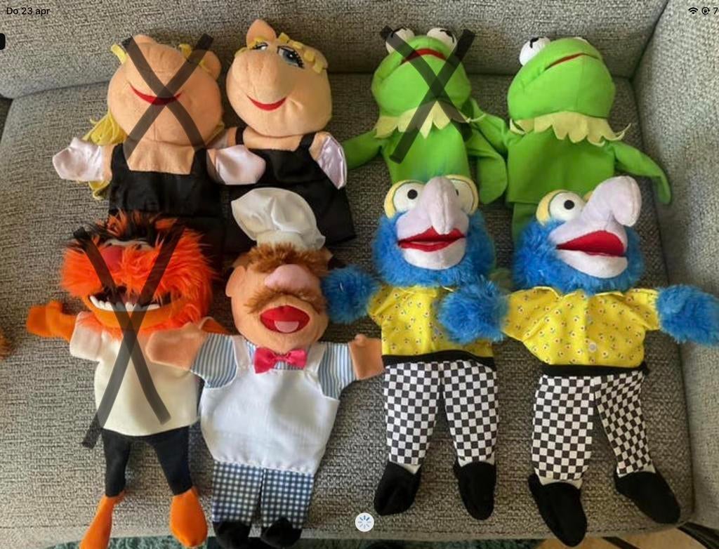 Muppets knuffels - Albert Heijn spaaractie, Groen, Overige typen, Ophalen of Verzenden, Zo goed als nieuw