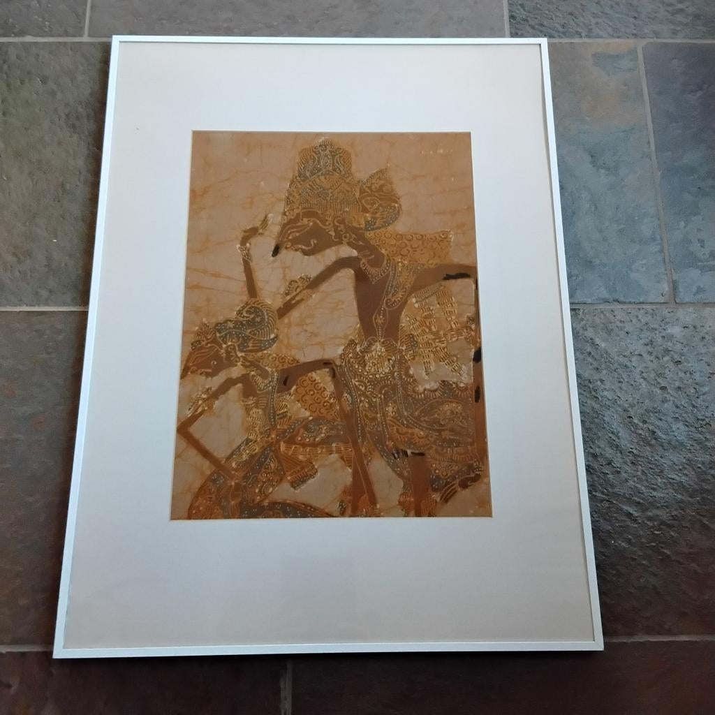 Batik met passe partout in wissellijst Barth 60x80 cm, Huis en Inrichting, Woonaccessoires | Lijsten, Ophalen of Verzenden, Hout