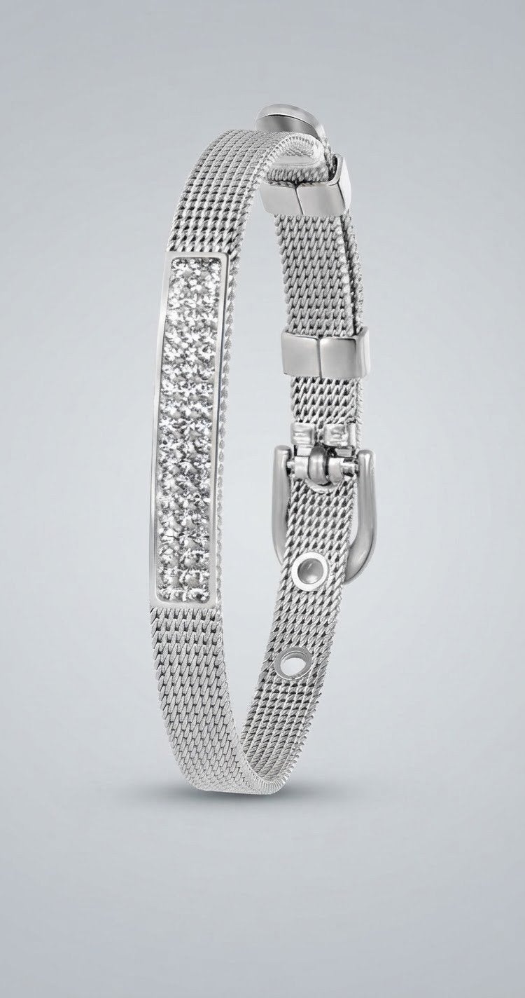 Prachtige zilveren stalen armband Lucardi
Lucardi met schi, Ophalen of Verzenden, Zo goed als nieuw, Zilver, Staal