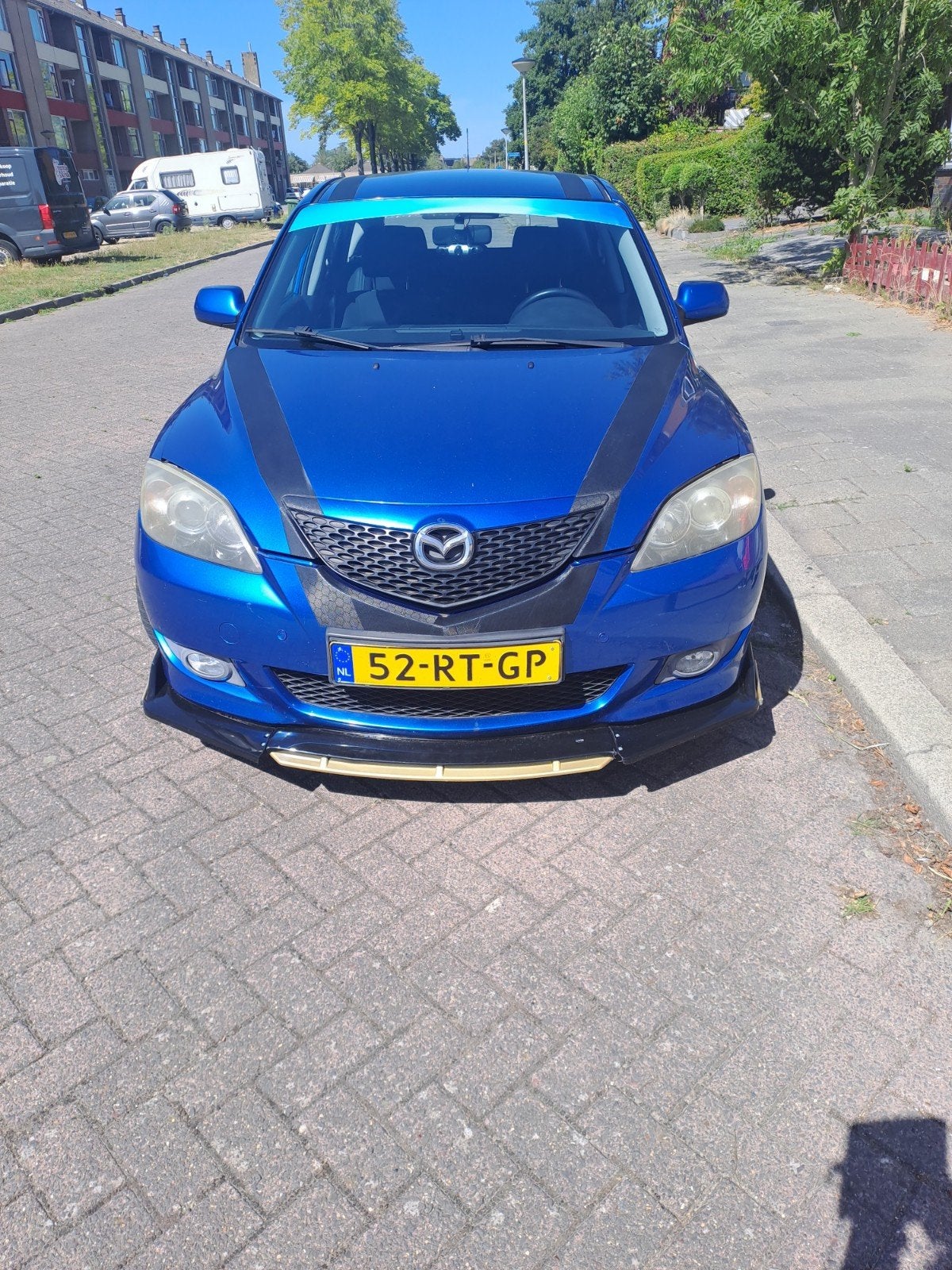 Mazda 3 1.6 Hatchback 2005 Blauw, Voorwielaandrijving, 1160 kg, 4 cilinders, Blauw
