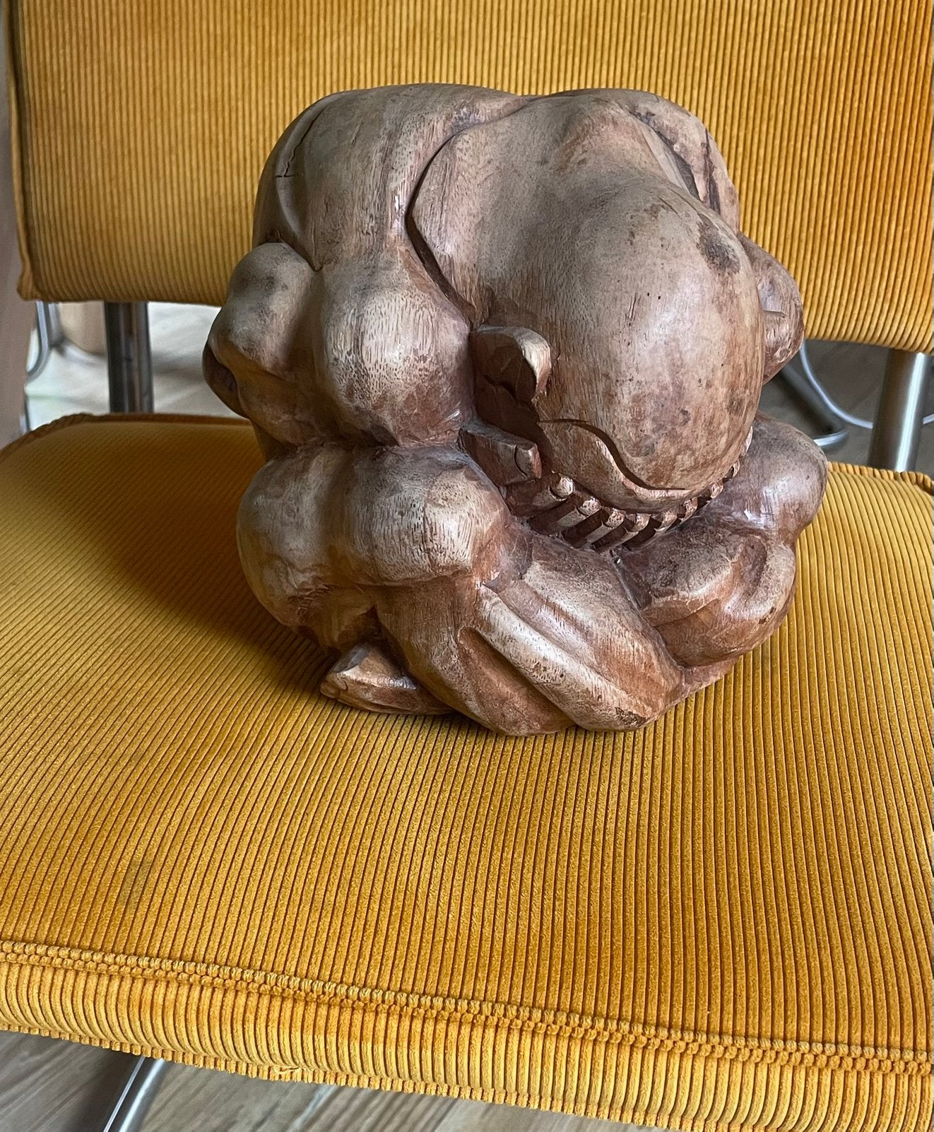 Yogiman — massief hout, 3 kilo, Antiek en Kunst, Kunst | Beelden en Houtsnijwerken, Overige onderwerpen, Ophalen of Verzenden