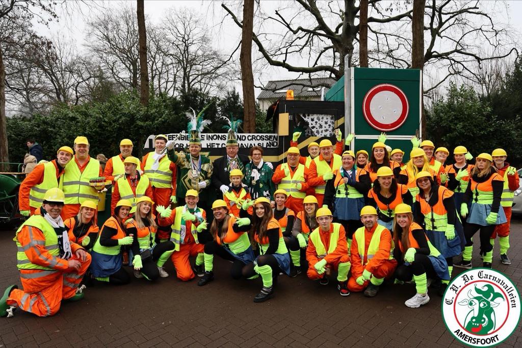 Grote loopgroep wegwerkers carnavalskleding, Ophalen, Gebruikt, 170 of groter, Jongen of Meisje