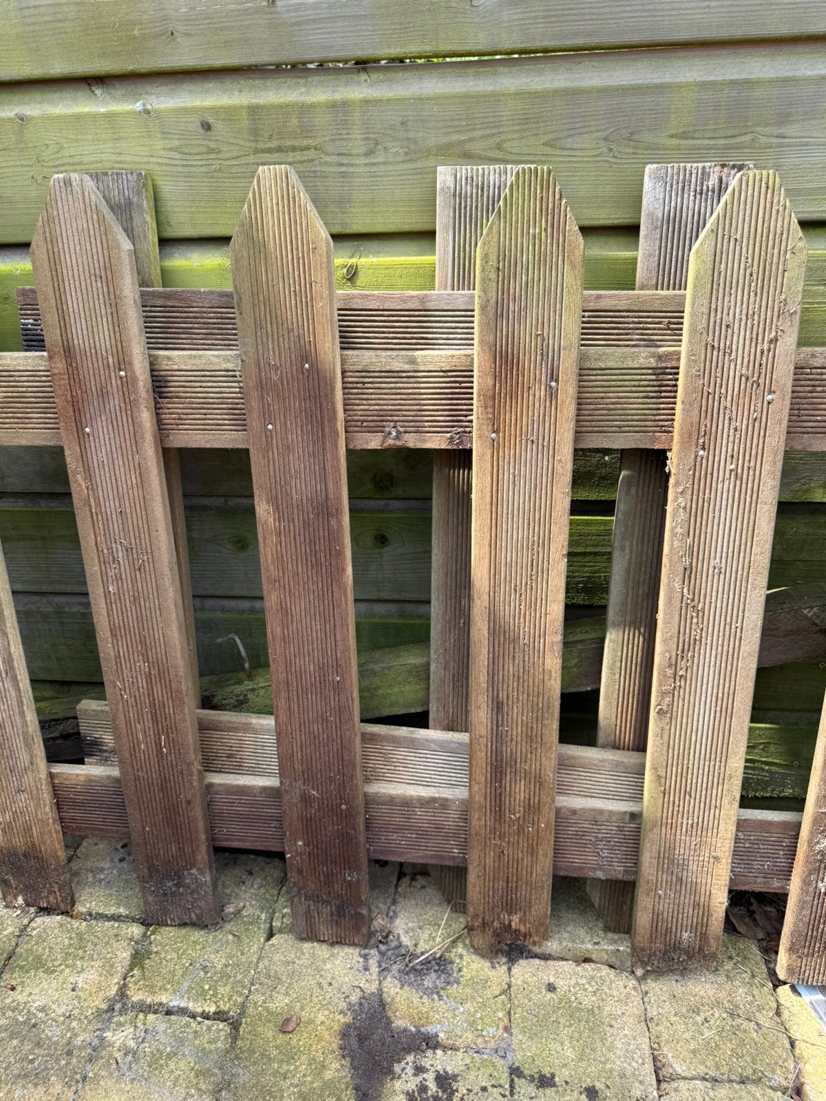 Tuin hek, Doe-het-zelf en Verbouw, Hout en Planken, Ophalen of Verzenden, Zo goed als nieuw, Pallet, Minder dan 200 cm