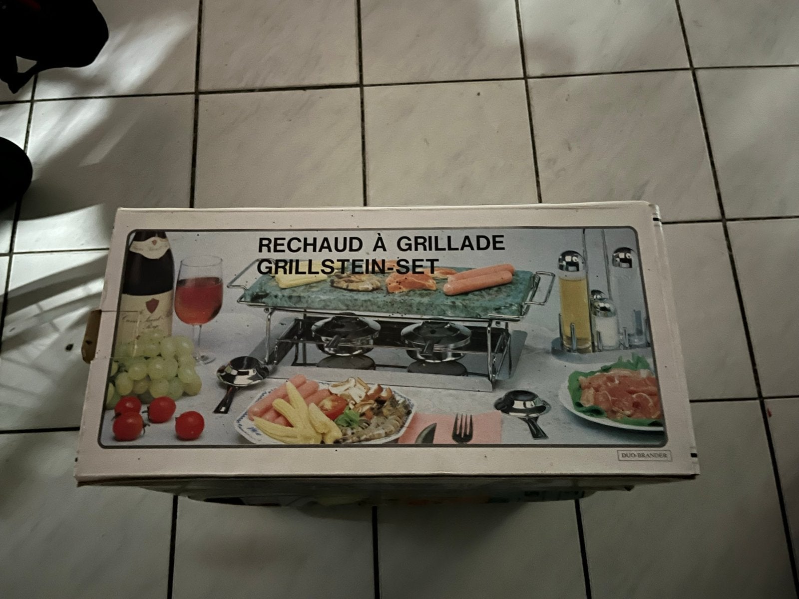 Grillsteen-set / Rechaud à grillade, Ophalen, Nieuw