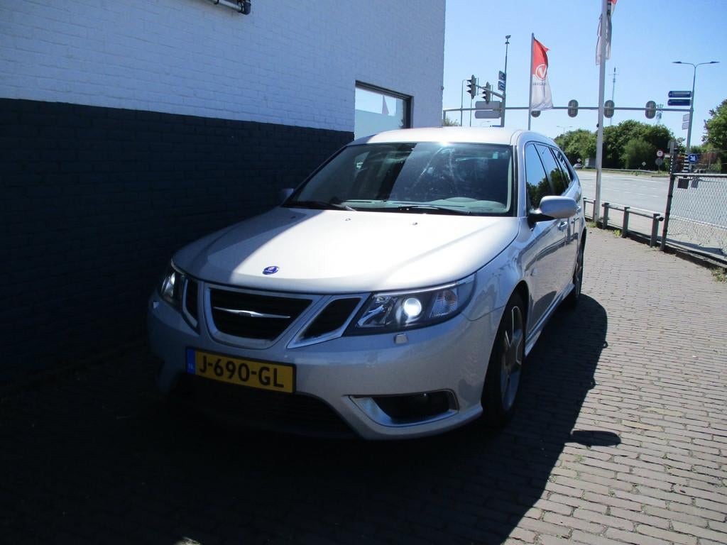 Saab 9-3 Sport Estate 2.8 T V6 Aero XWD, Auto's, Saab, Automaat, Gebruikt, Zwart, Leder