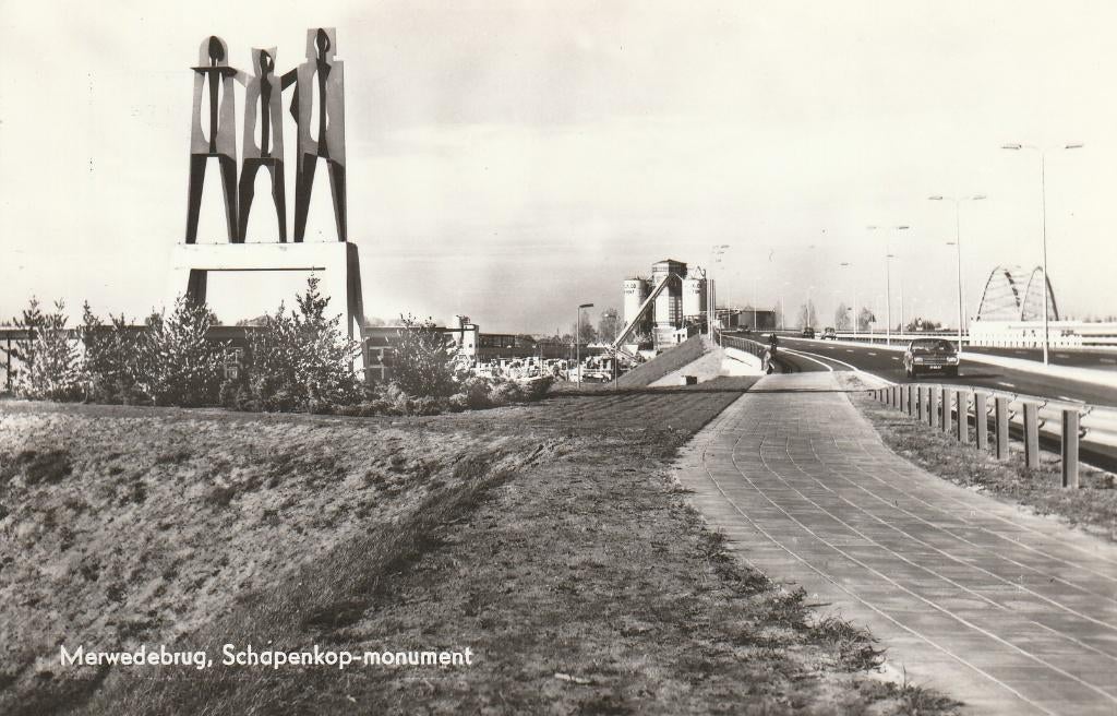 00194 Dordrecht - Merwedebrug Schapenkop monument - 1968, Verzenden, 1960 tot 1980, Ongelopen, Zuid-Holland
