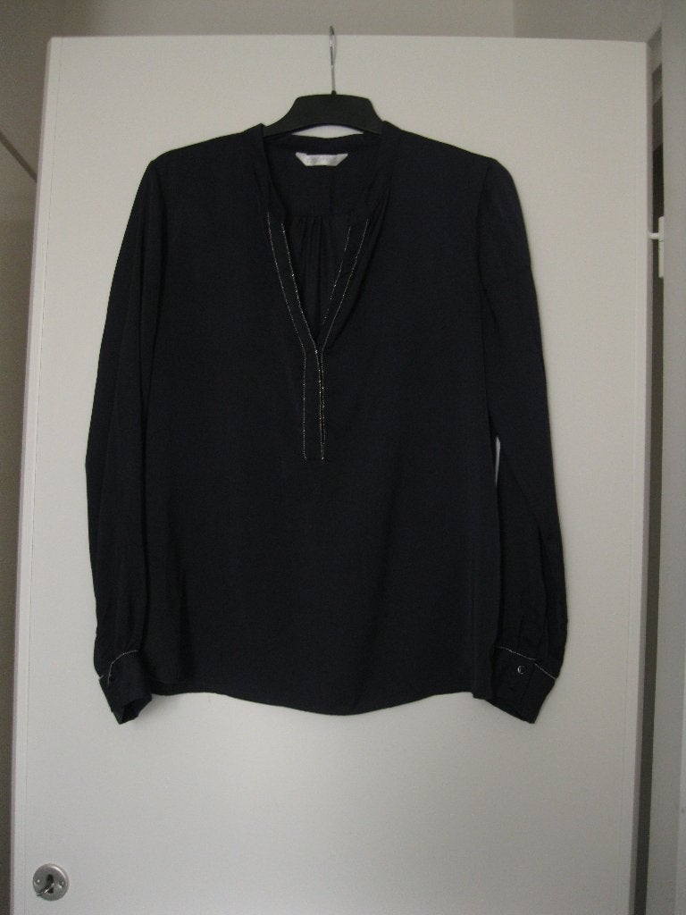 Promod blouse donkerblauw 38 zgan 100 katoen /polyester, Kleding | Dames, Maat 38/40 (M), Blauw, Zo goed als nieuw, Promod