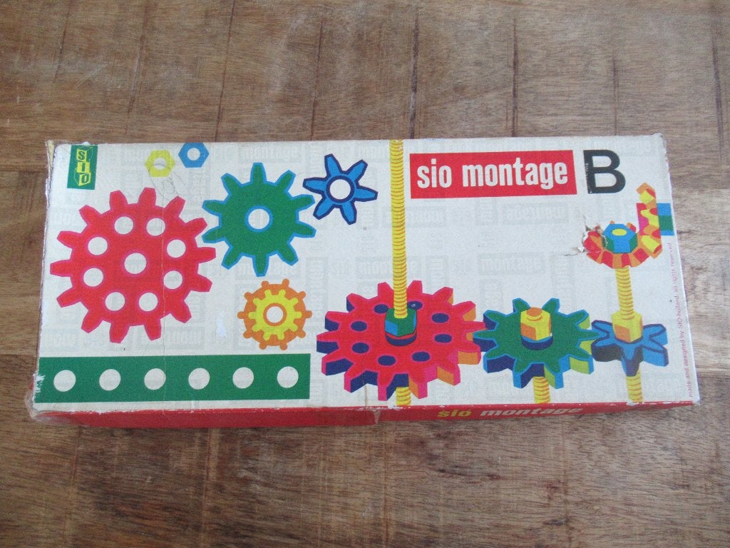 Heel veel SIO Montage houten speelgoed met complete doos B, Ophalen of Verzenden, Gebruikt