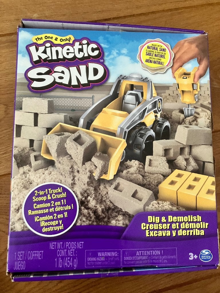 Kinetic sand bouwplaats, Kinderen en Baby's, Speelgoed | Educatief en Creatief, Ophalen of Verzenden, Zo goed als nieuw, Bouwen