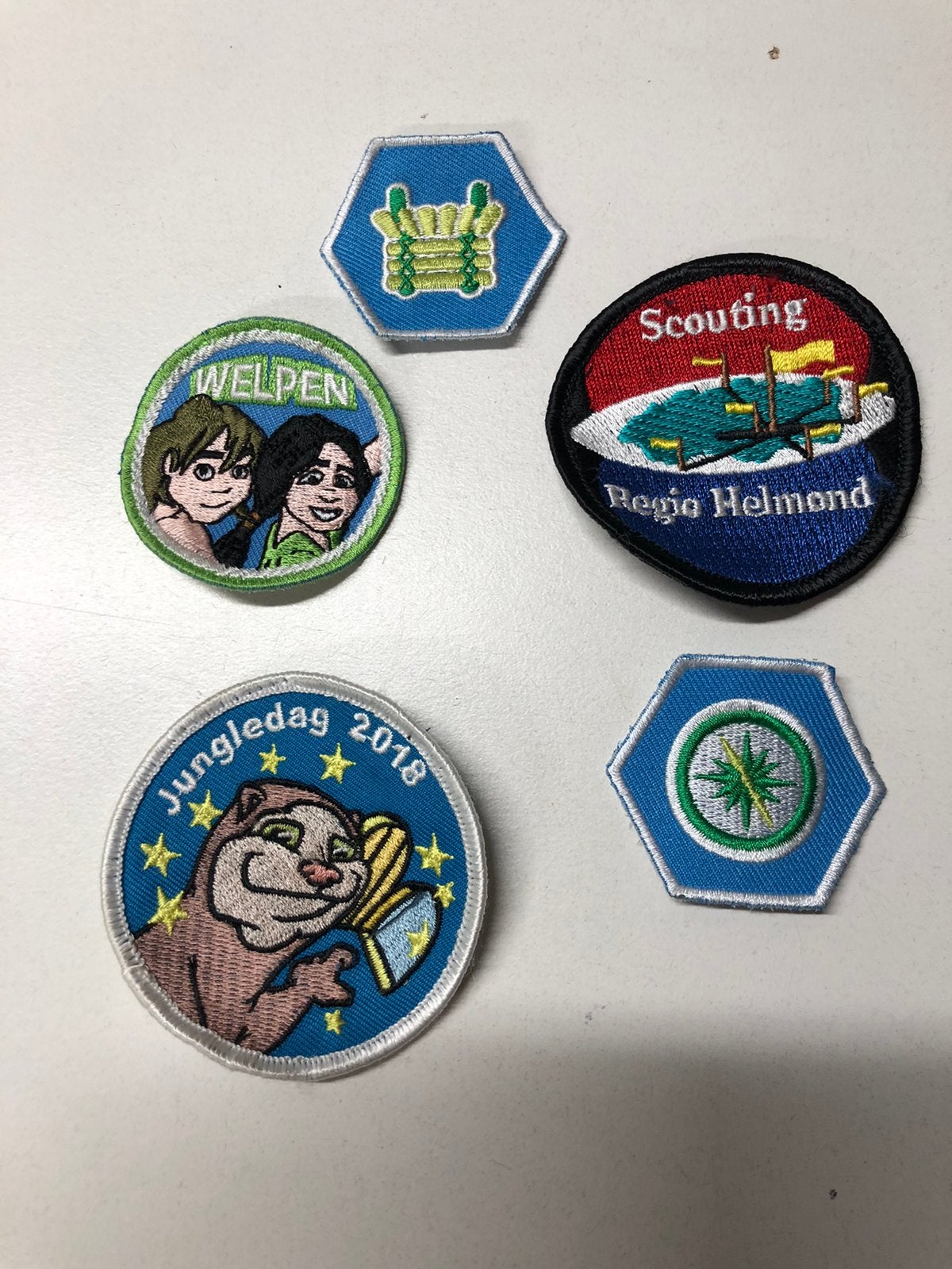 Insignes/patches scouting, Ophalen of Verzenden, Zo goed als nieuw, Embleem, Speld of Insigne
