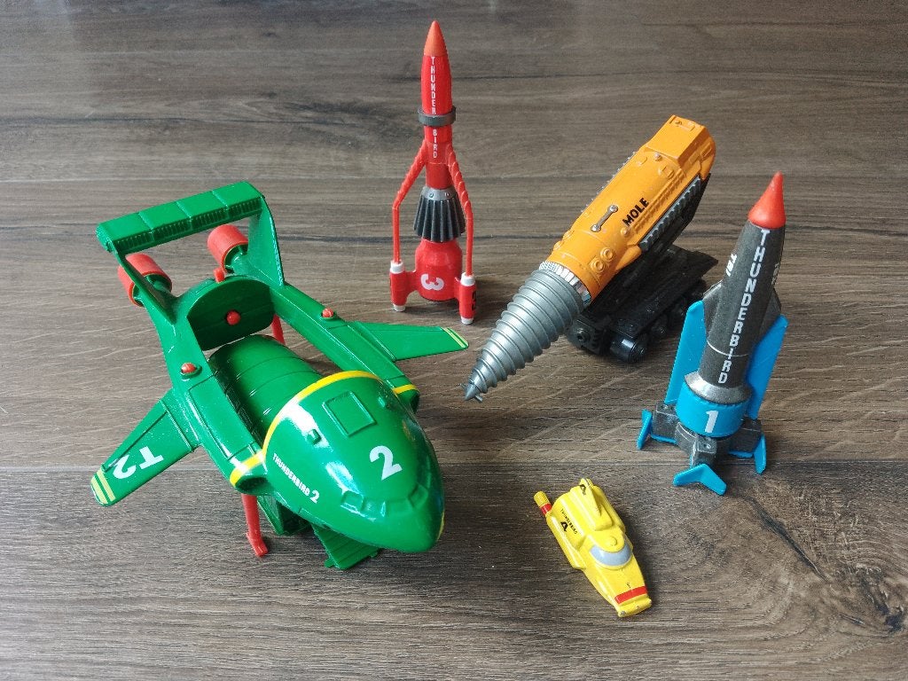 Thunderbirds Matchbox setje, Ophalen of Verzenden, Zo goed als nieuw, Tv, Beeldje, Replica of Model
