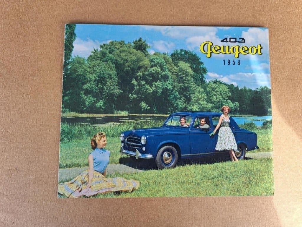 Peugeot 403 brochure 1958, Ophalen of Verzenden, Zo goed als nieuw, Peugeot