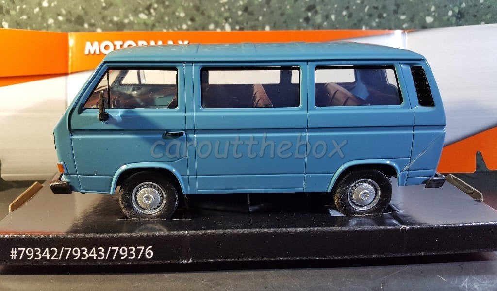 Volkswagen T2 blauw 1/24 Motormax, Hobby en Vrije tijd, Modelauto's | 1:24, Verzenden, Nieuw, Auto, Motormax