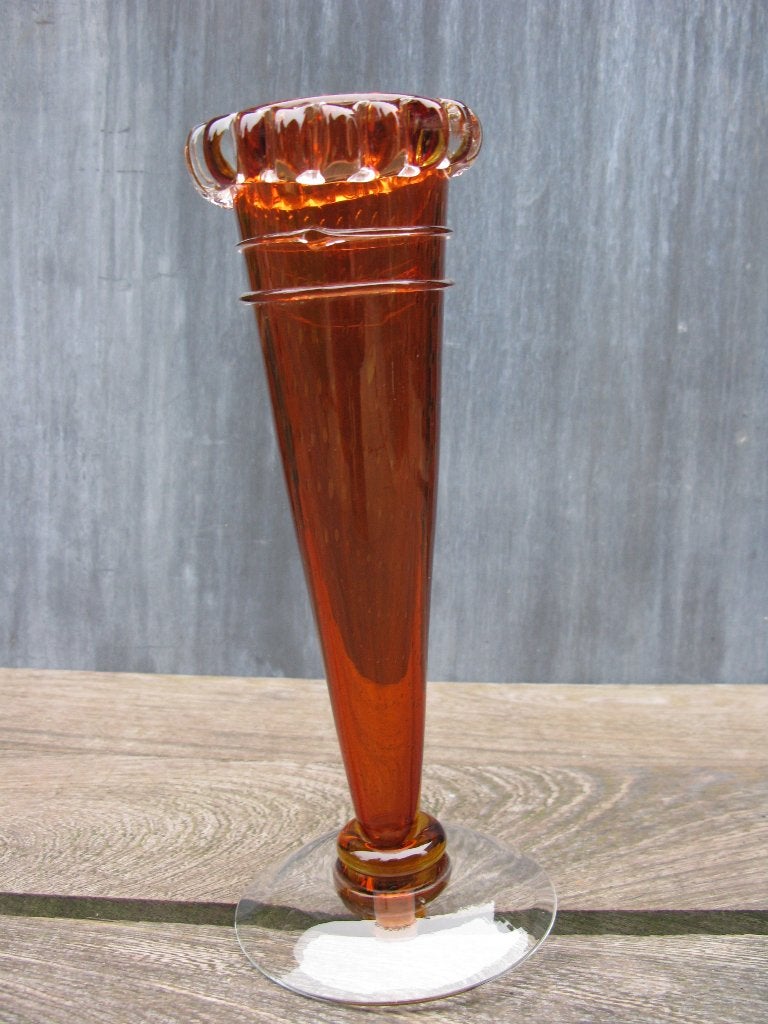 SIPEK TUIMELVAAS "OSKAR" DRIADE ZELDZAAM, Ophalen of Verzenden, 31 cm, Vaas, Glas