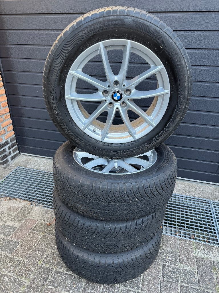 Originele BMW 18 inch V-spaak styling 618 winterset X3 / X4, Auto-onderdelen, 18 inch, Gebruikt, Banden en Velgen, Personenwagen