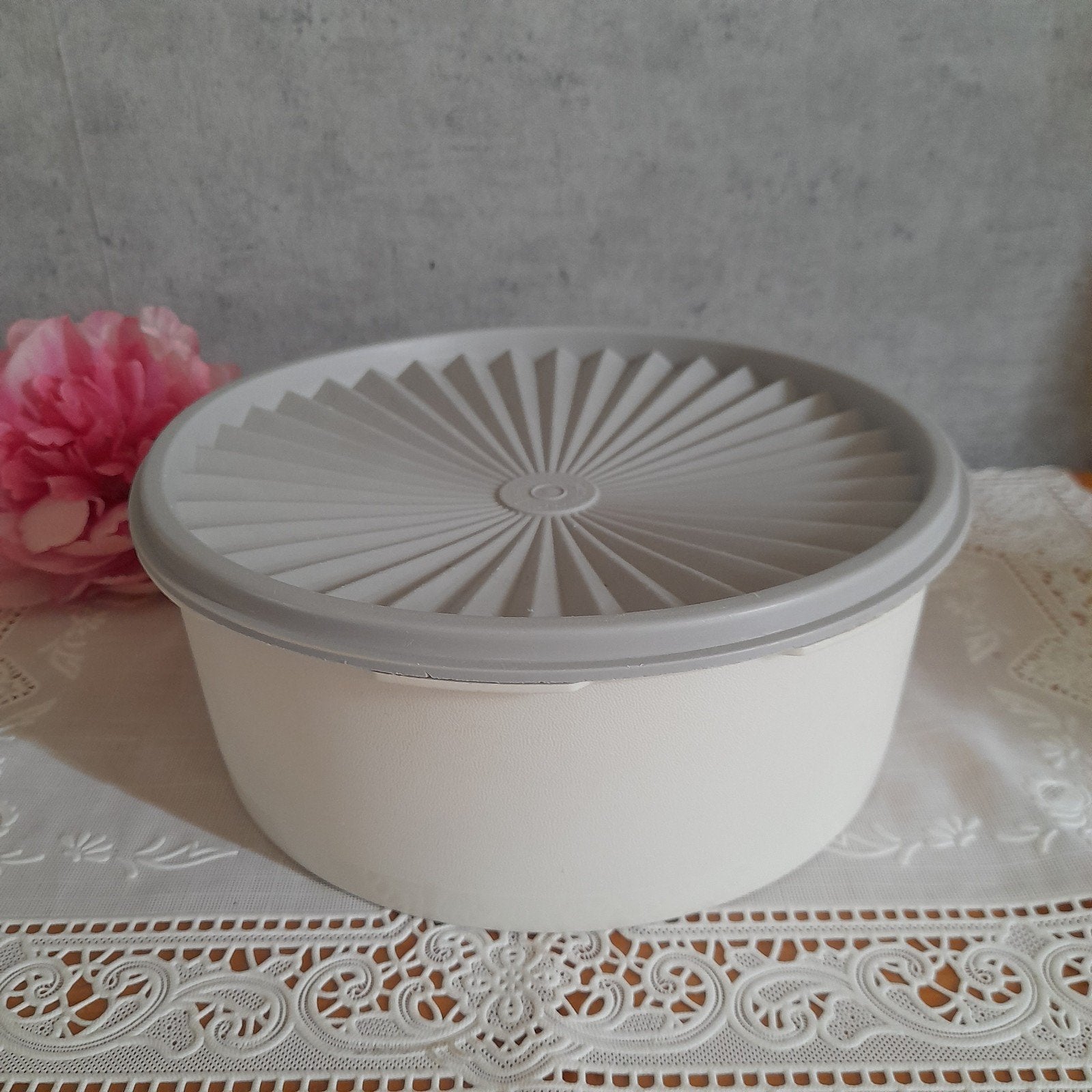 Retro vintage Tupperware koektrommel koekdoos sterdeksel, Ophalen of Verzenden, Overige typen